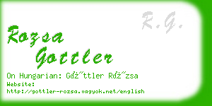 rozsa gottler business card